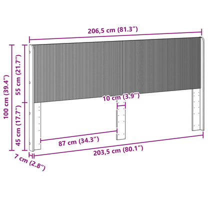 vidaXL Headboard Grey Sonoma Engineered Wood