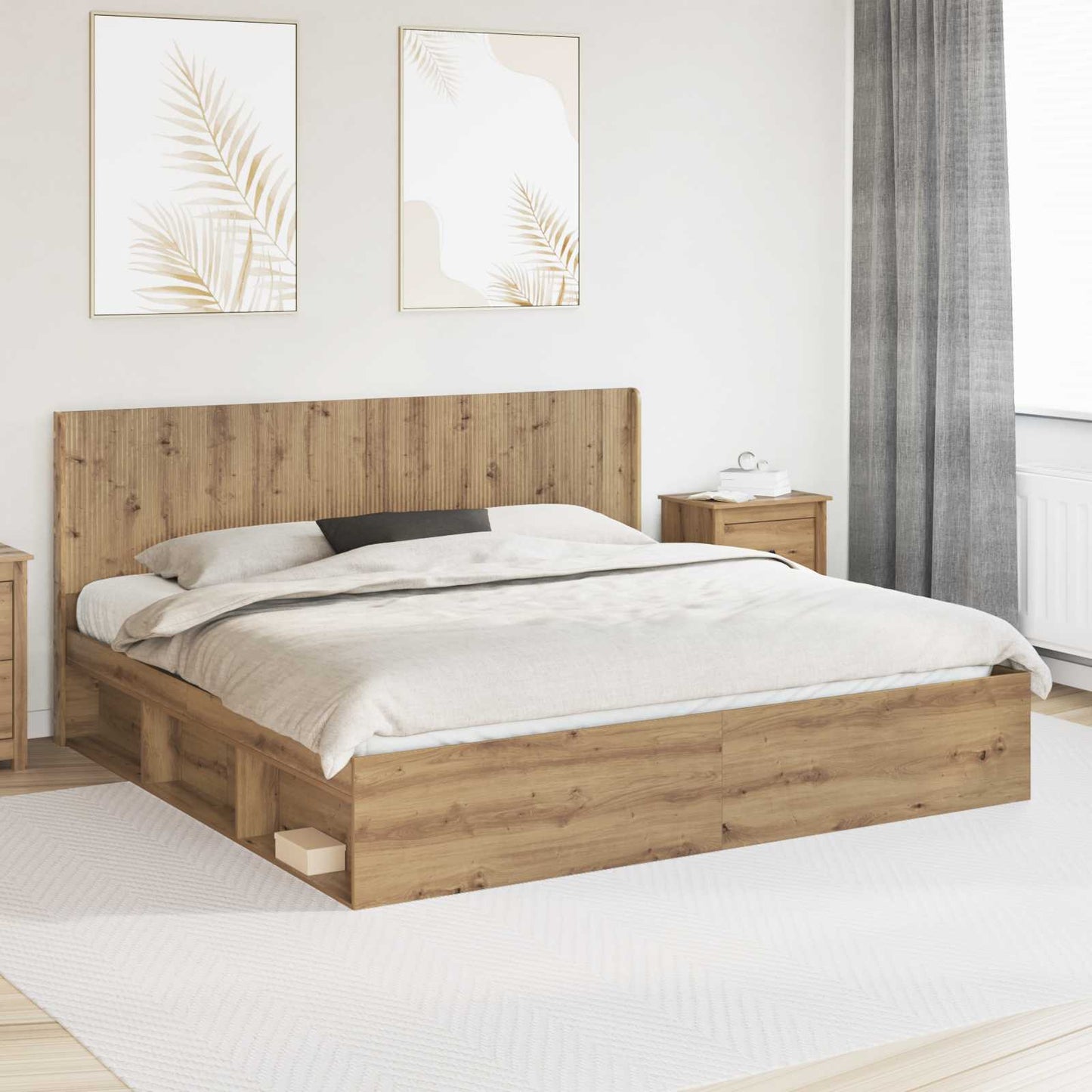 vidaXL Headboard Artisan Oak Engineered Wood