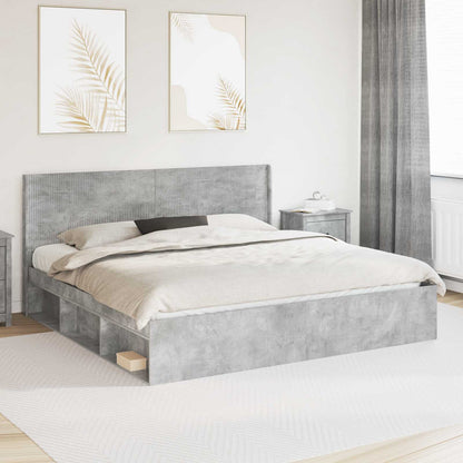 vidaXL Headboard Concrete Grey Engineered Wood