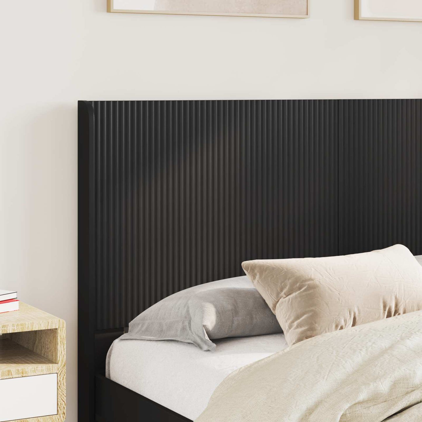 vidaXL Headboard Black Engineered Wood