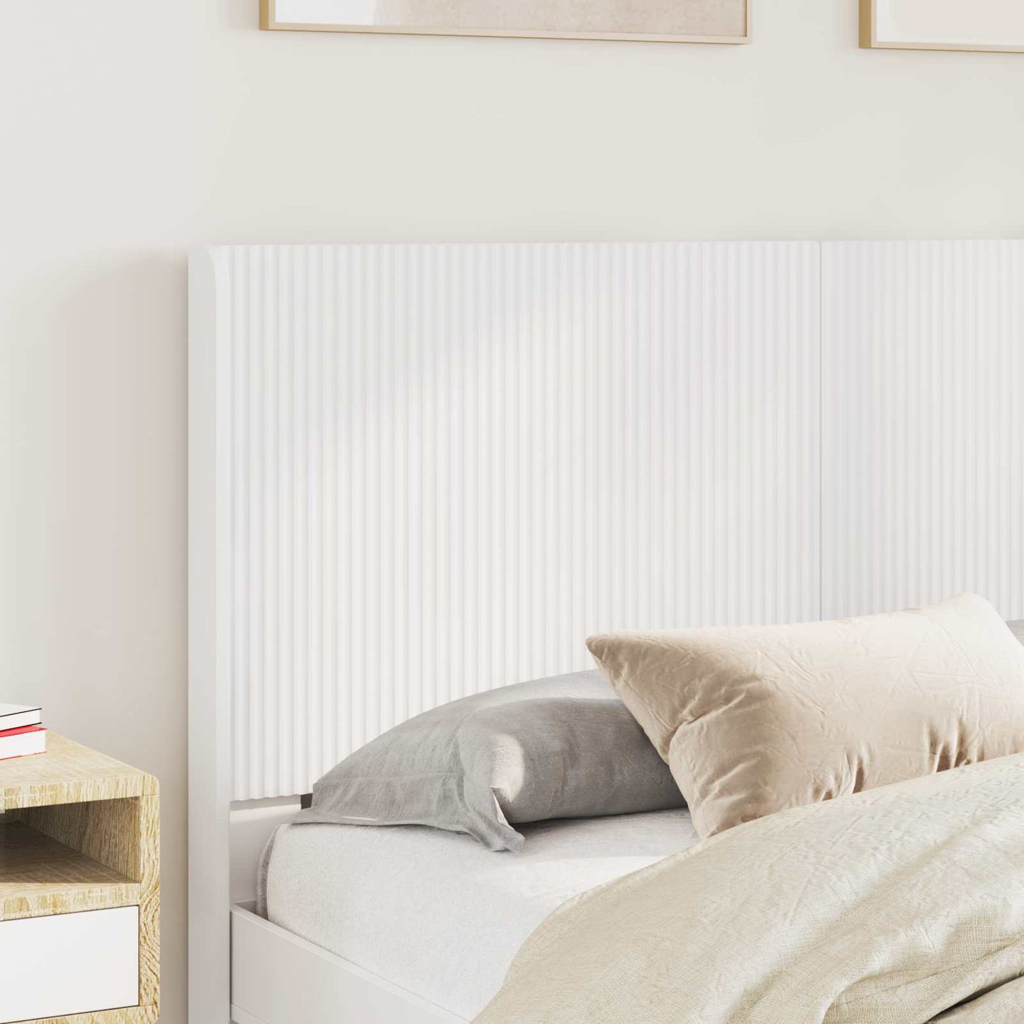 vidaXL Headboard White Engineered Wood