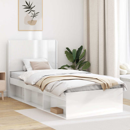 vidaXL Headboard High Gloss White Engineered Wood