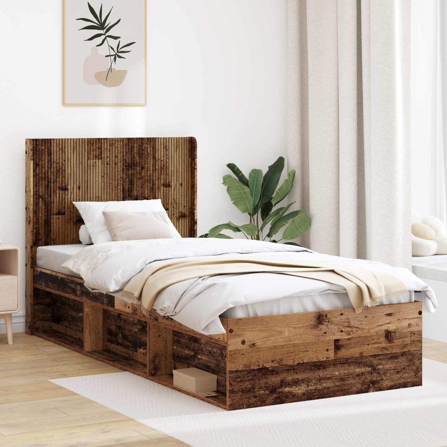 vidaXL Headboard Old Wood Engineered Wood