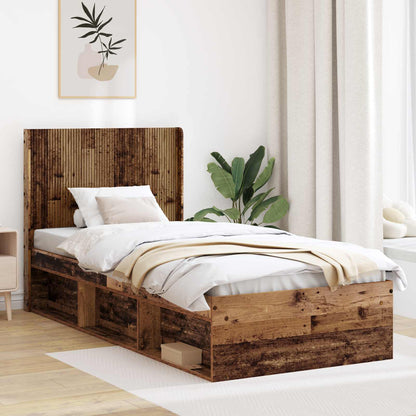 vidaXL Headboard Old Wood Engineered Wood