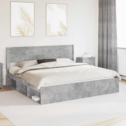 vidaXL Headboard Concrete Grey PB
