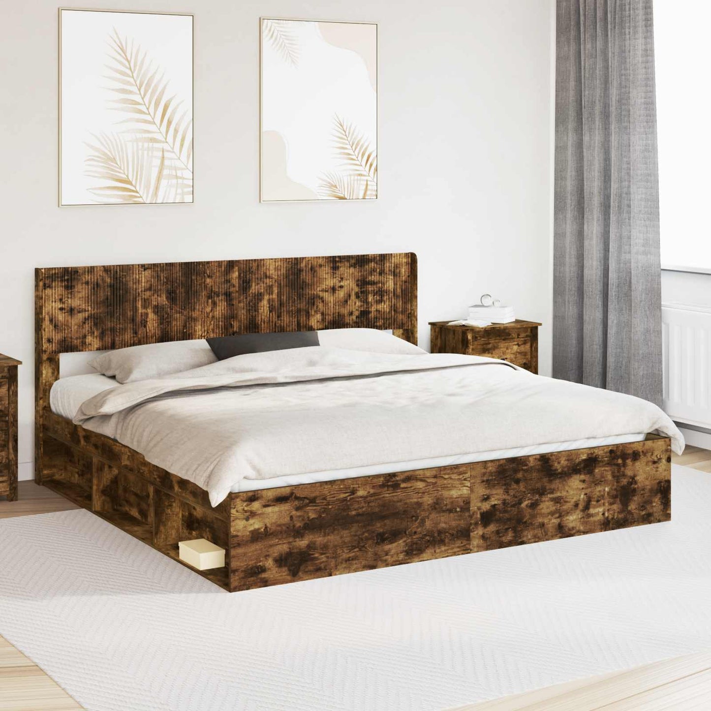 vidaXL Headboard Smoked Oak PB