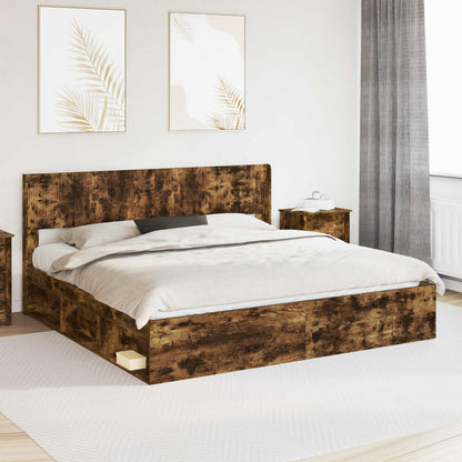 vidaXL Headboard Smoked Oak PB