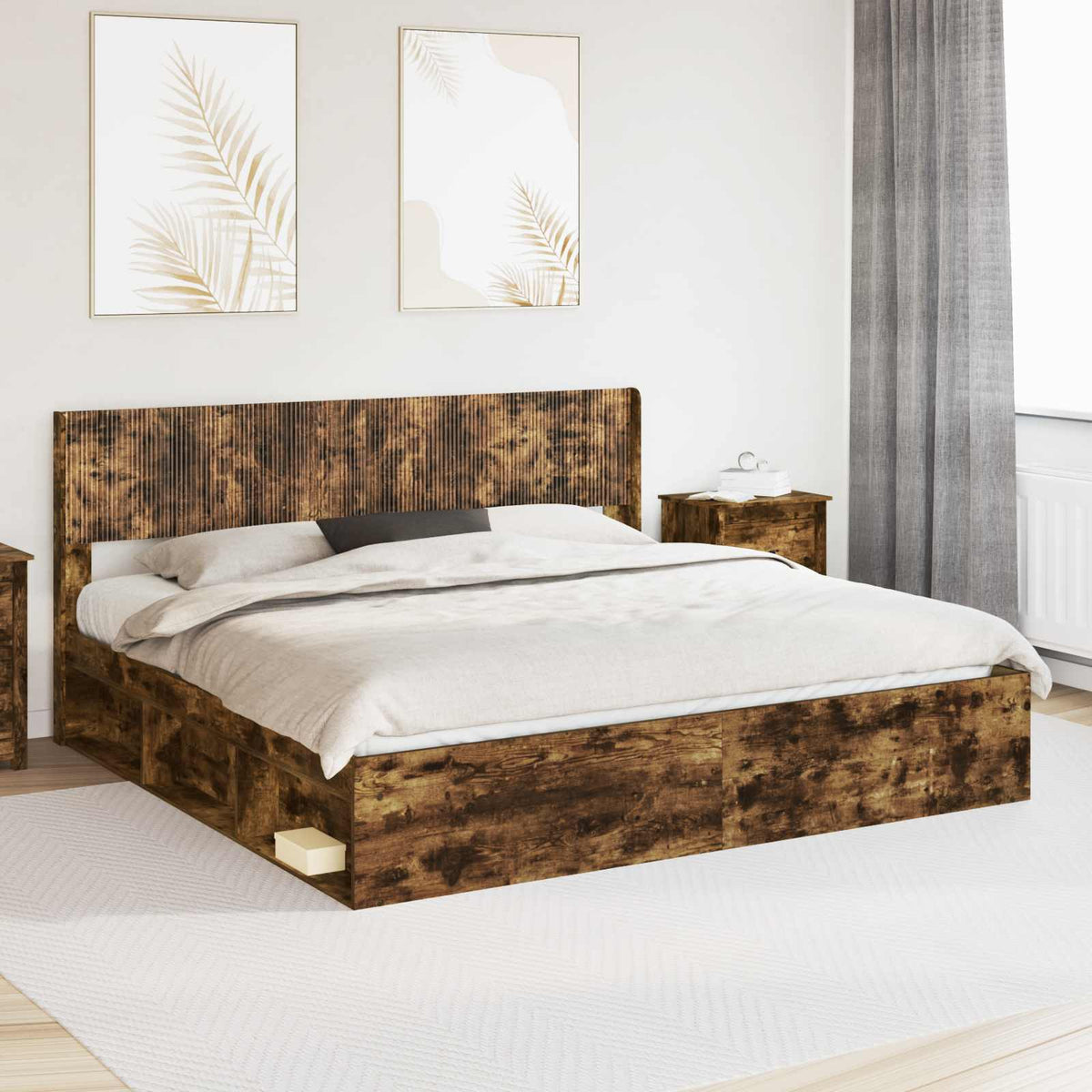 vidaXL Headboard Smoked Oak PB