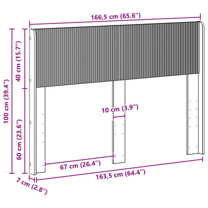 vidaXL Headboard Smoked Oak PB