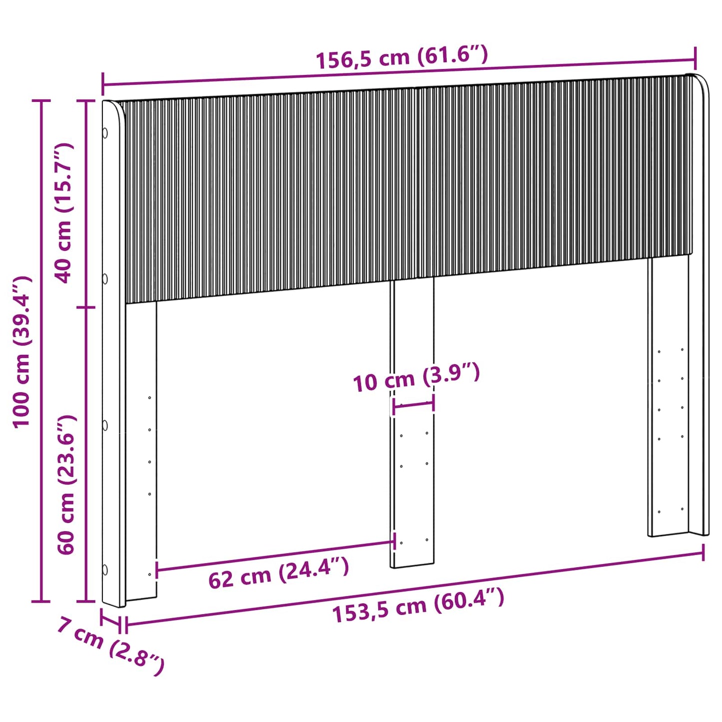 vidaXL Headboard Grey Sonoma PB