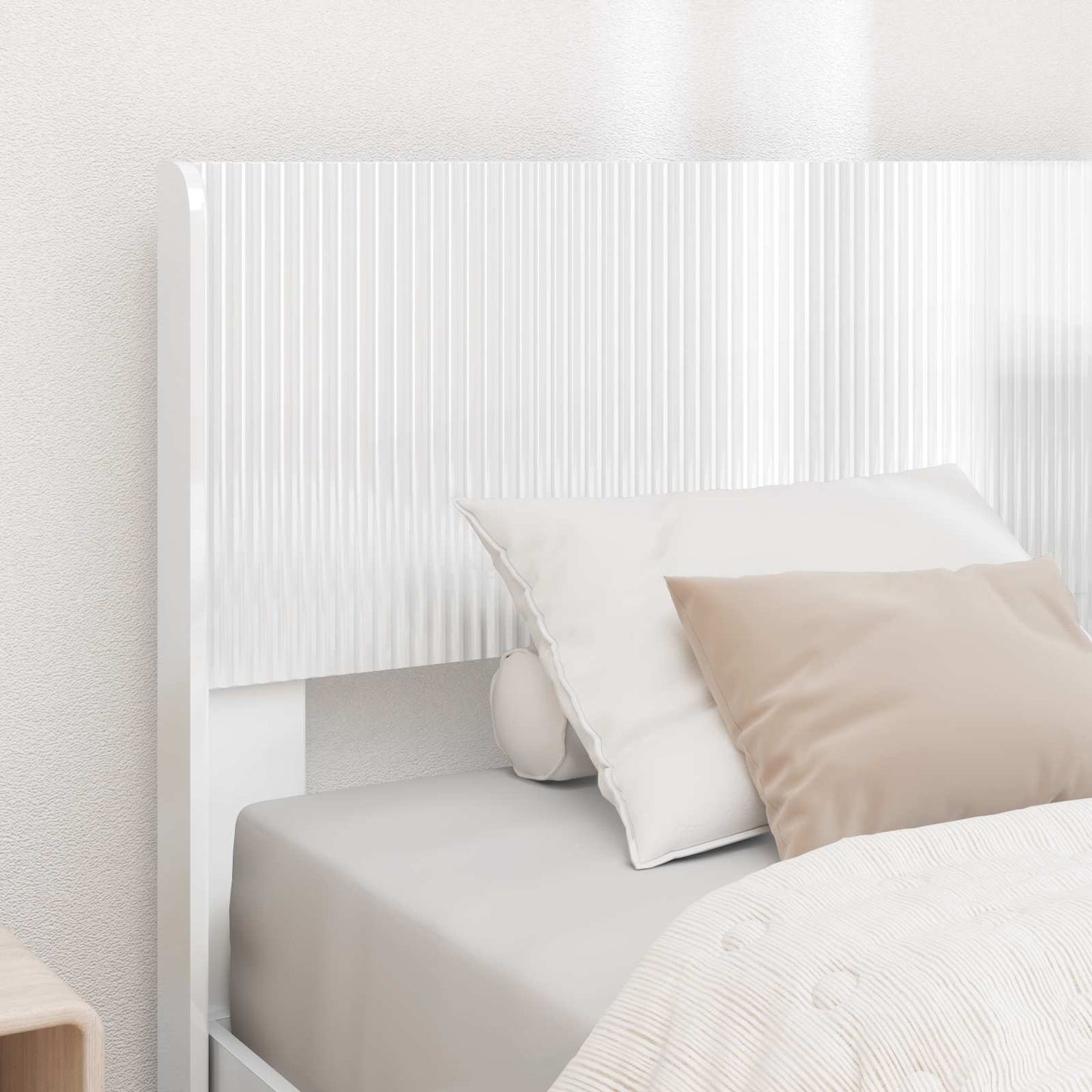 vidaXL Headboard High Gloss White PB