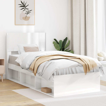 vidaXL Headboard High Gloss White PB