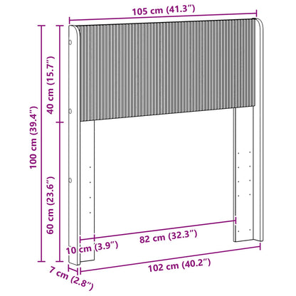 vidaXL Headboard Smoked Oak PB