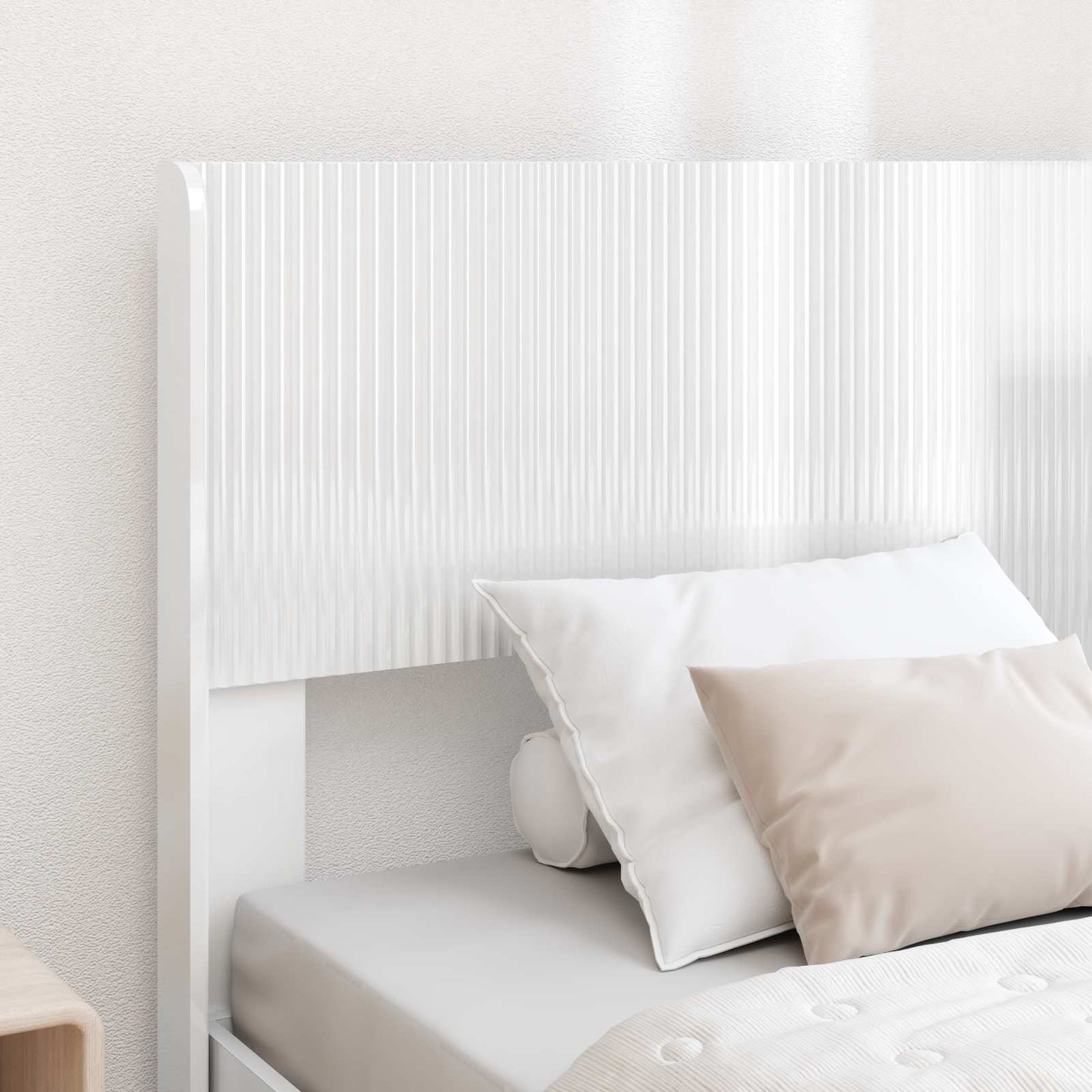 vidaXL Headboard High Gloss White PB