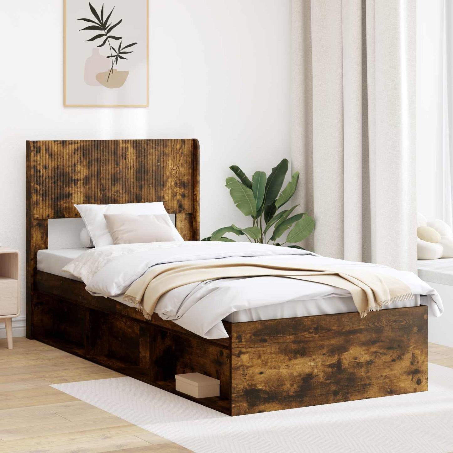 vidaXL Headboard Smoked Oak PB