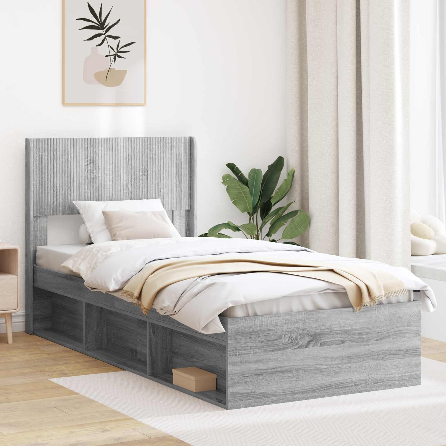 vidaXL Headboard Grey Sonoma PB
