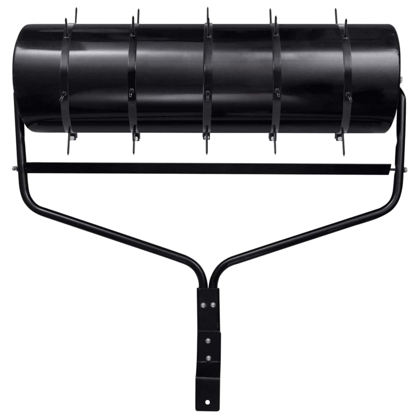 vidaXL Garden Lawn Roller Pull with Aerator Clamps Ø 30 x 90 cm Steel