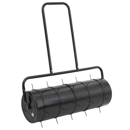 vidaXL Garden Lawn Roller Pull with Aerator Clamps Ø 30 x 90 cm Steel