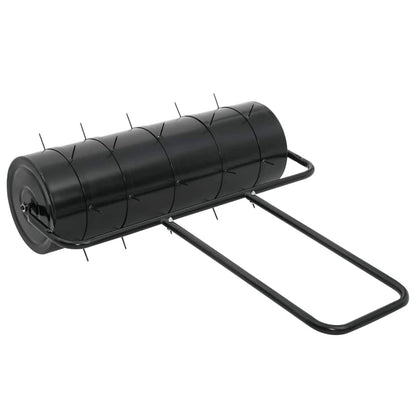 vidaXL Garden Lawn Roller Pull with Aerator Clamps Ø 30 x 90 cm Steel
