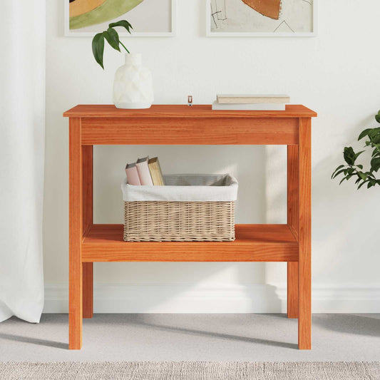 vidaXL Console Table Wax Brown 80 x 40 x 75 cm Solid Pine Wood