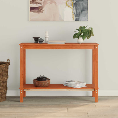 vidaXL Console Table Wax Brown 110 x 40 x 80 cm Solid Pine Wood