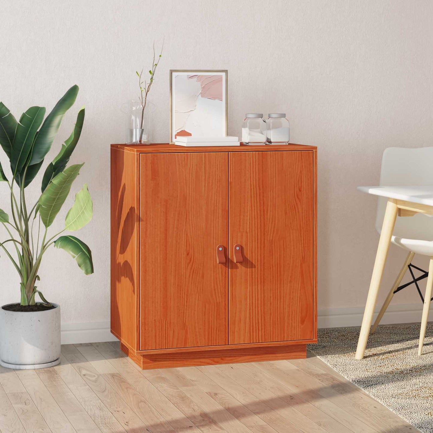 vidaXL Sideboard Wax Brown 65.5 x 40 x 75 cm Solid Pine Wood