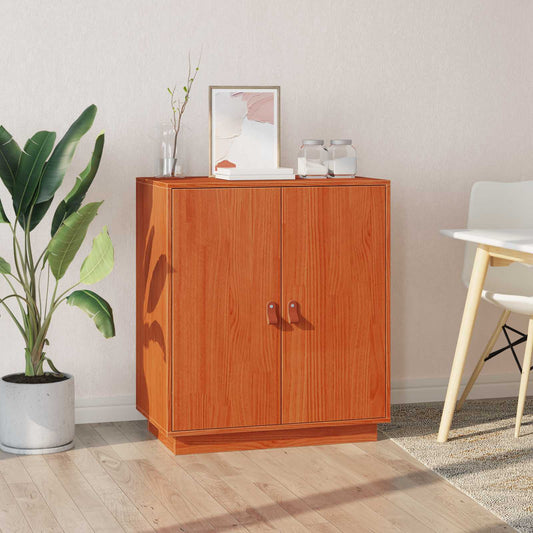 vidaXL Sideboard Wax Brown 65.5 x 40 x 75 cm Solid Pine Wood