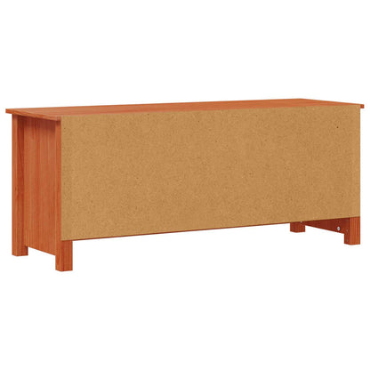 vidaXL Shoe Cabinet Wax Brown 110 x 38 x 45.5 cm Solid Pine Wood