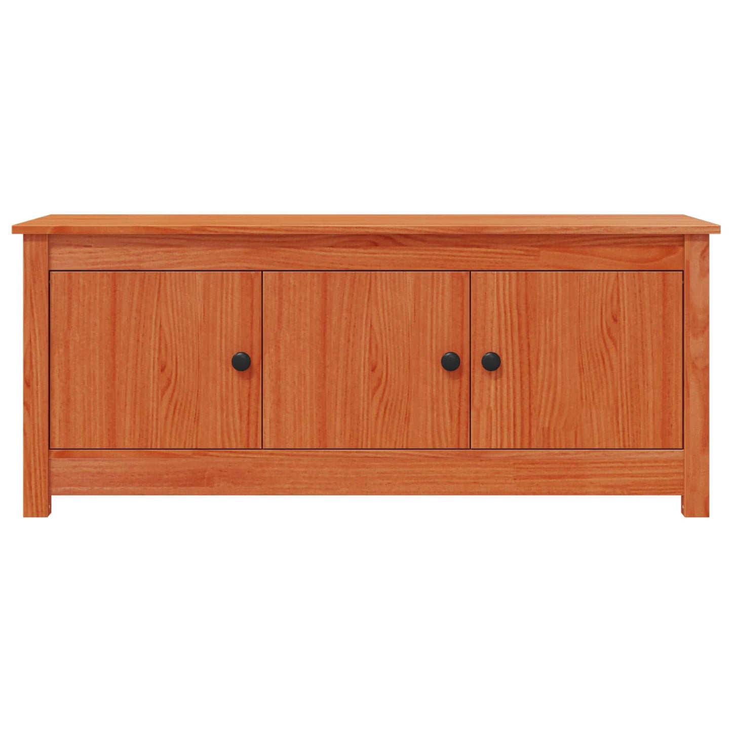 vidaXL Shoe Cabinet Wax Brown 110 x 38 x 45.5 cm Solid Pine Wood