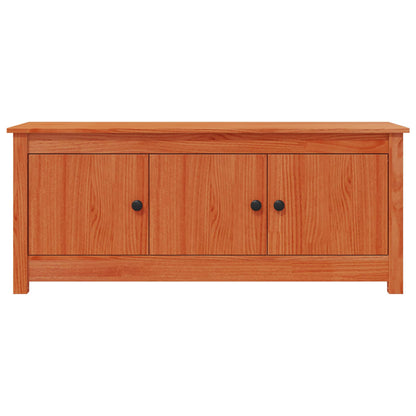 vidaXL Shoe Cabinet Wax Brown 110 x 38 x 45.5 cm Solid Pine Wood