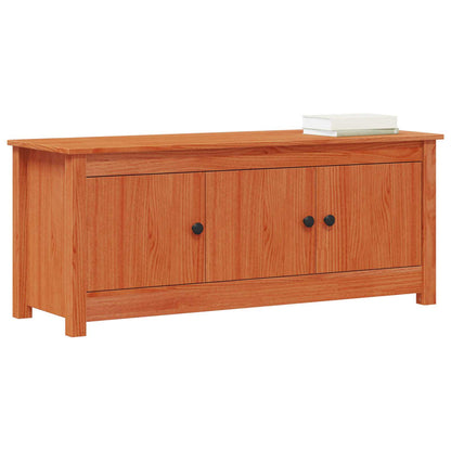 vidaXL Shoe Cabinet Wax Brown 110 x 38 x 45.5 cm Solid Pine Wood