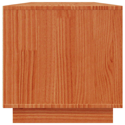 vidaXL TV Cabinet Wax Brown 140 x 40 x 40 cm Solid Pine Wood