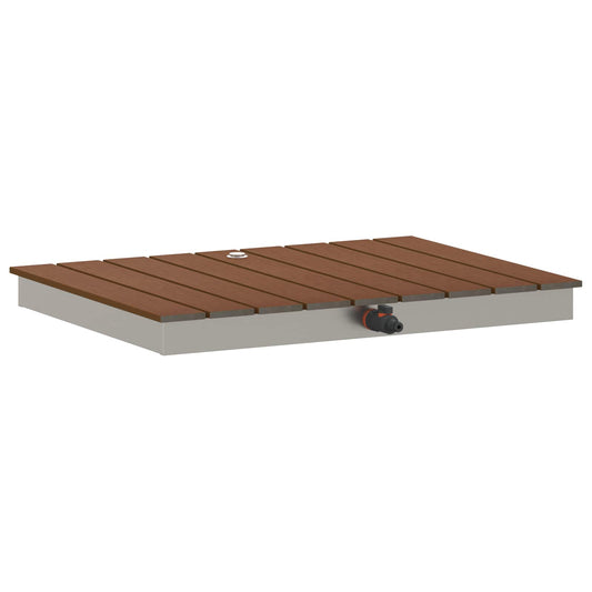 vidaXL Garden Floor Shower WPC and Stainless Steel 201 Brown