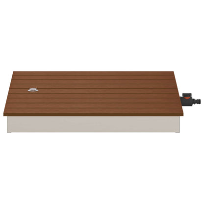 vidaXL Garden Floor Shower WPC and Stainless Steel 201 Brown