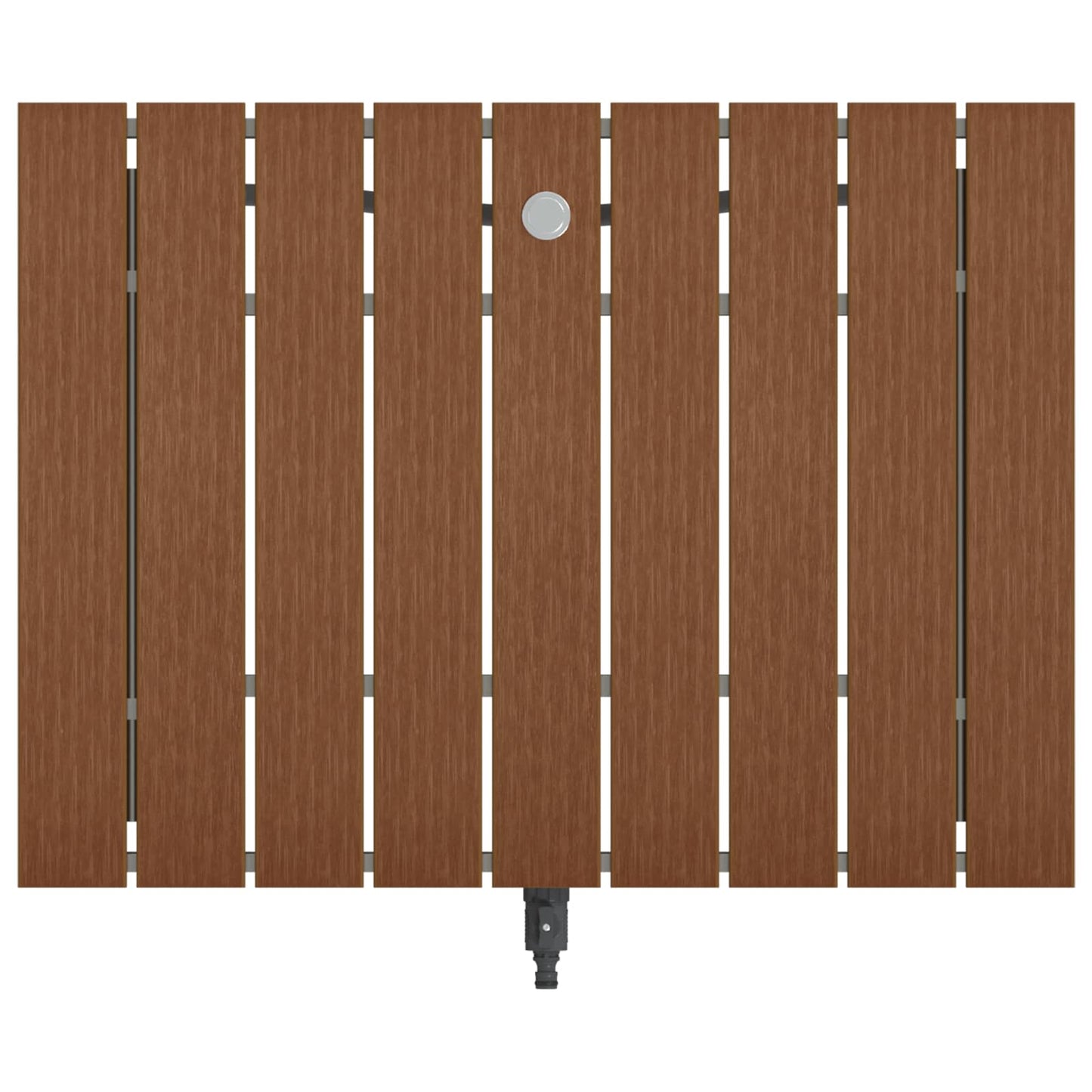 vidaXL Garden Floor Shower WPC and Stainless Steel 201 Brown