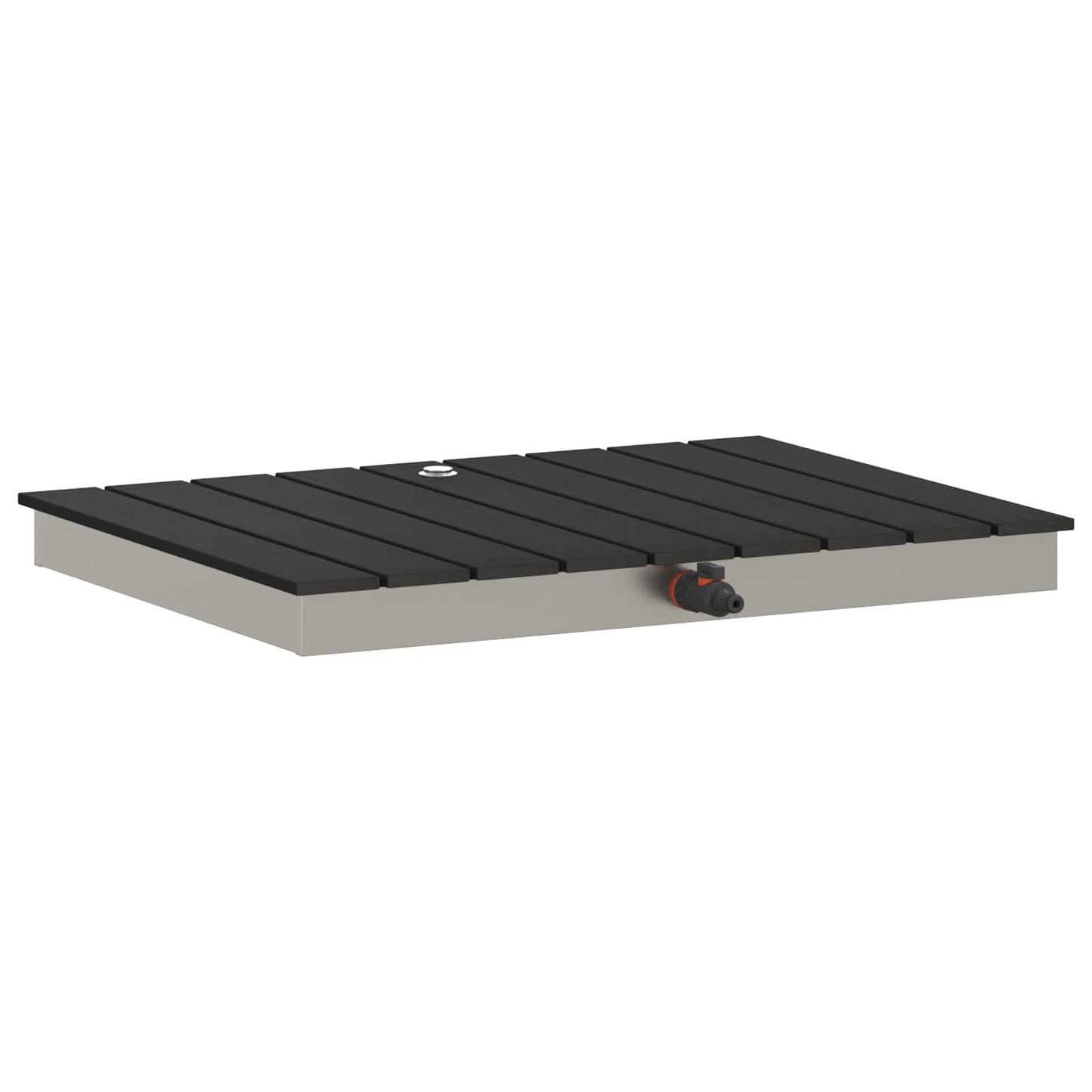 vidaXL Garden Floor Shower WPC and Stainless Steel 201 Anthracite