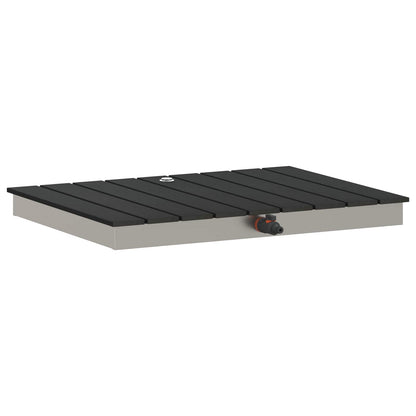 vidaXL Garden Floor Shower WPC and Stainless Steel 201 Anthracite