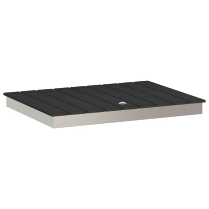 vidaXL Garden Floor Shower WPC and Stainless Steel 201 Anthracite
