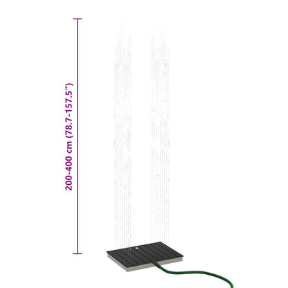 vidaXL Garden Floor Shower WPC and Stainless Steel 201 Anthracite