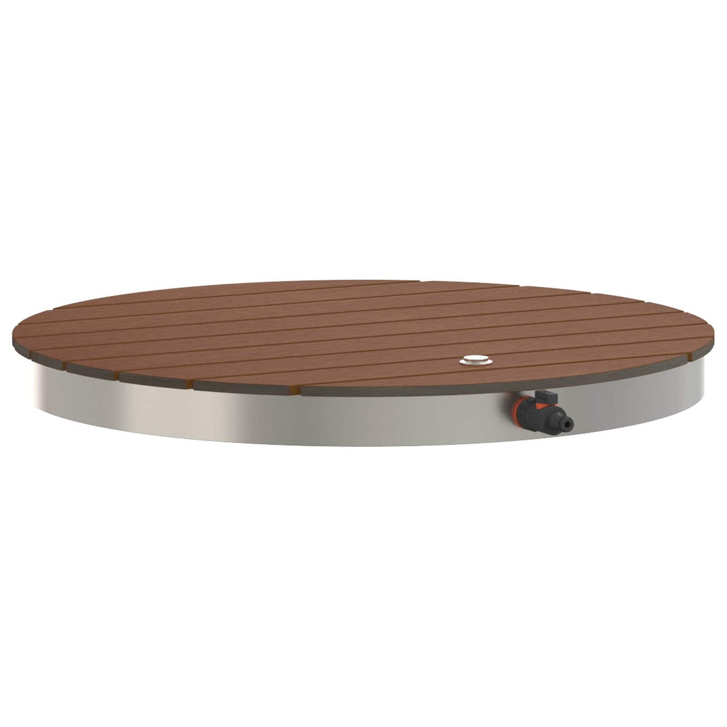 vidaXL Garden Floor Shower WPC and Stainless Steel 201 Brown