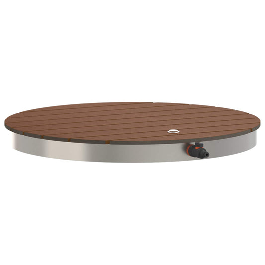vidaXL Garden Floor Shower WPC and Stainless Steel 201 Brown