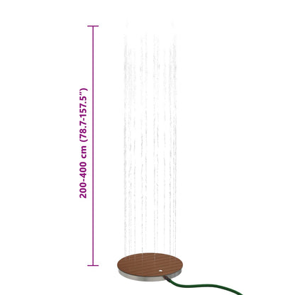 vidaXL Garden Floor Shower WPC and Stainless Steel 201 Brown