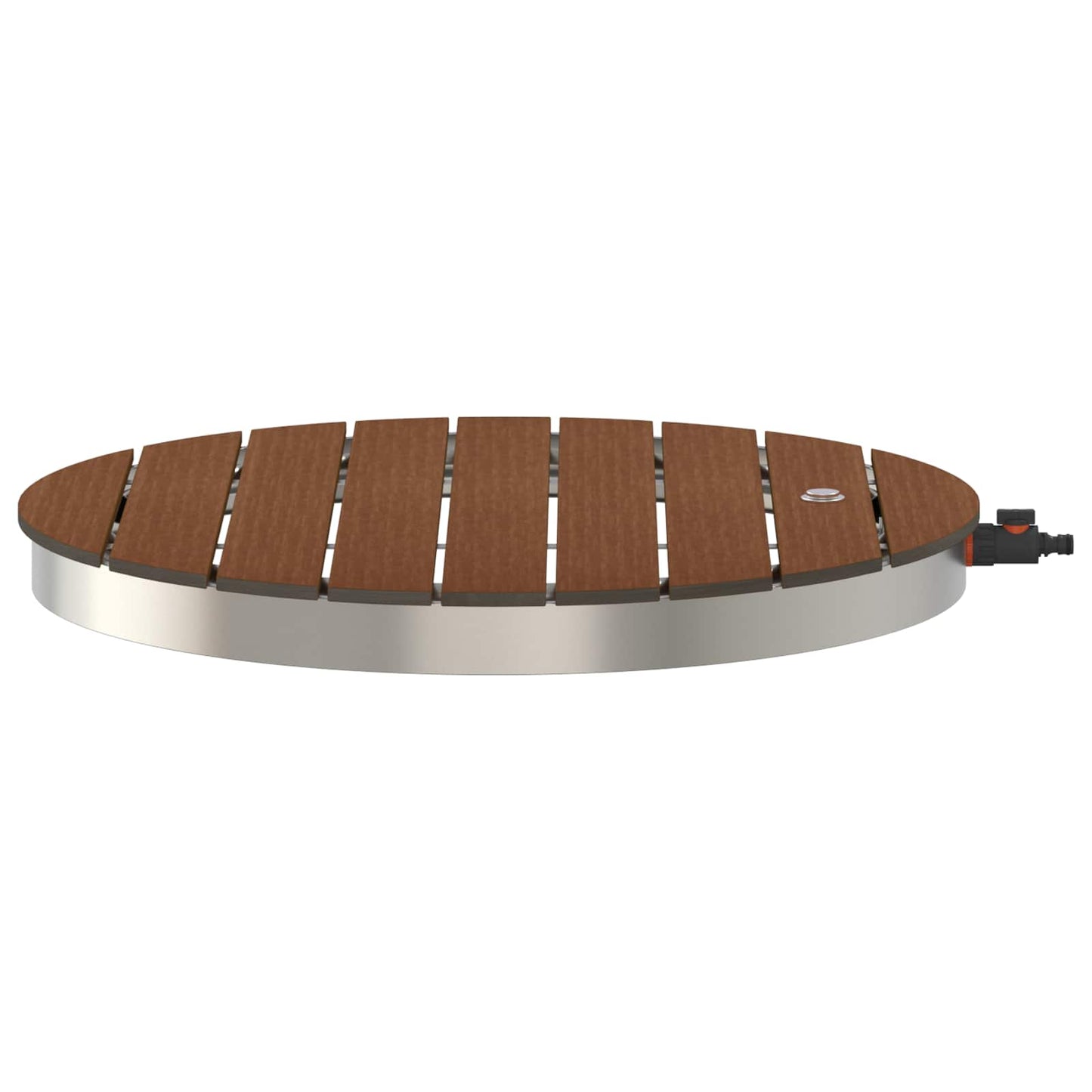 vidaXL Garden Floor Shower WPC and Stainless Steel 201 Brown