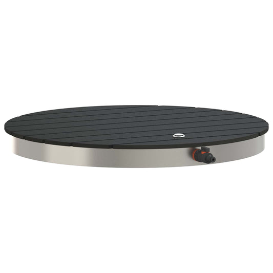 vidaXL Garden Floor Shower WPC and Stainless Steel 201 Anthracite