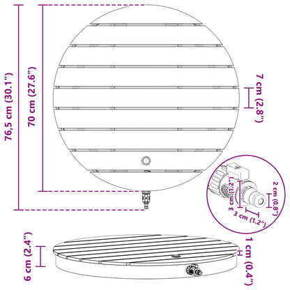 vidaXL Garden Floor Shower WPC and Stainless Steel 201 Anthracite
