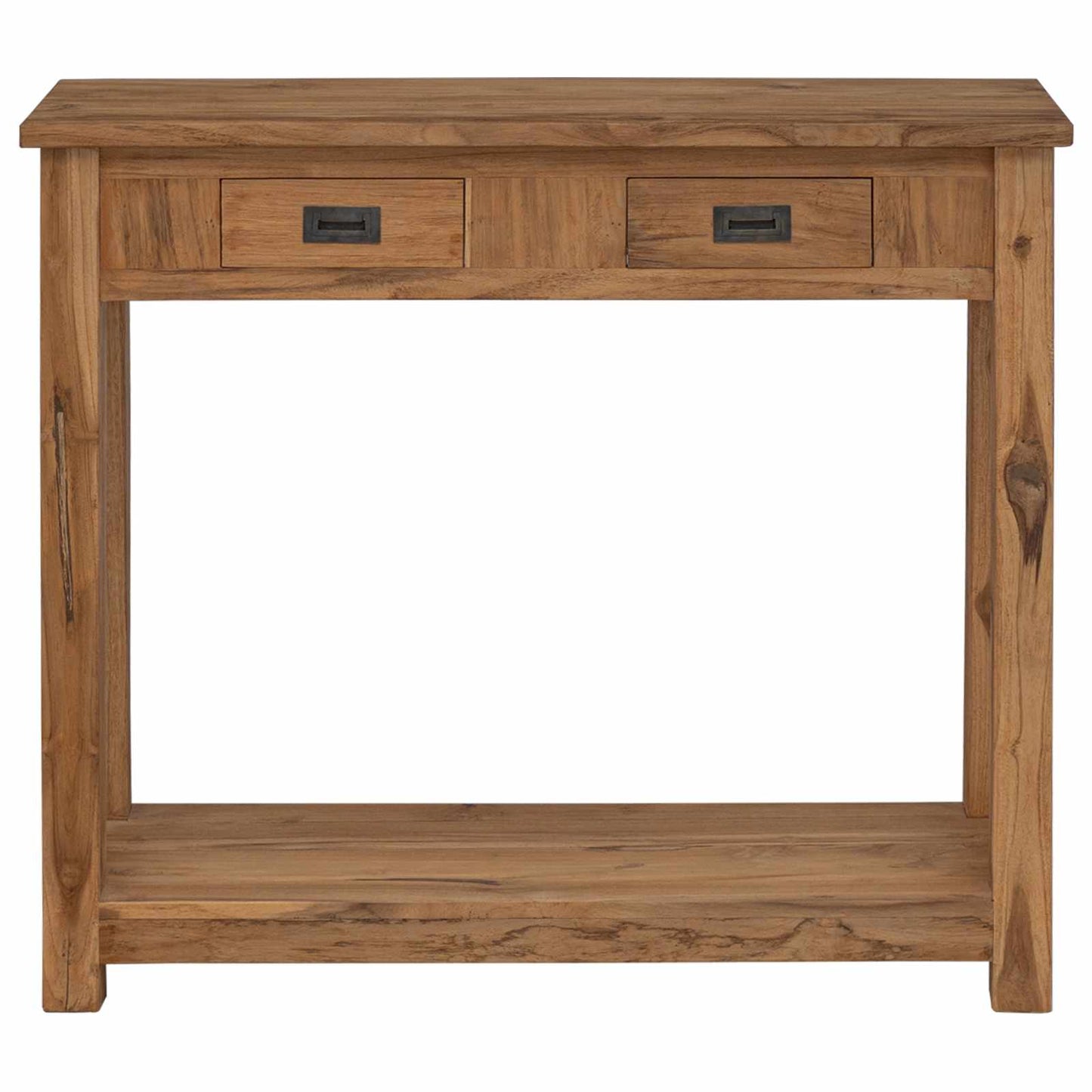 vidaXL Console Table Natural 90 x 30 x 80 cm Solid Teak Wood