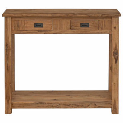 vidaXL Console Table Natural 90 x 30 x 80 cm Solid Teak Wood