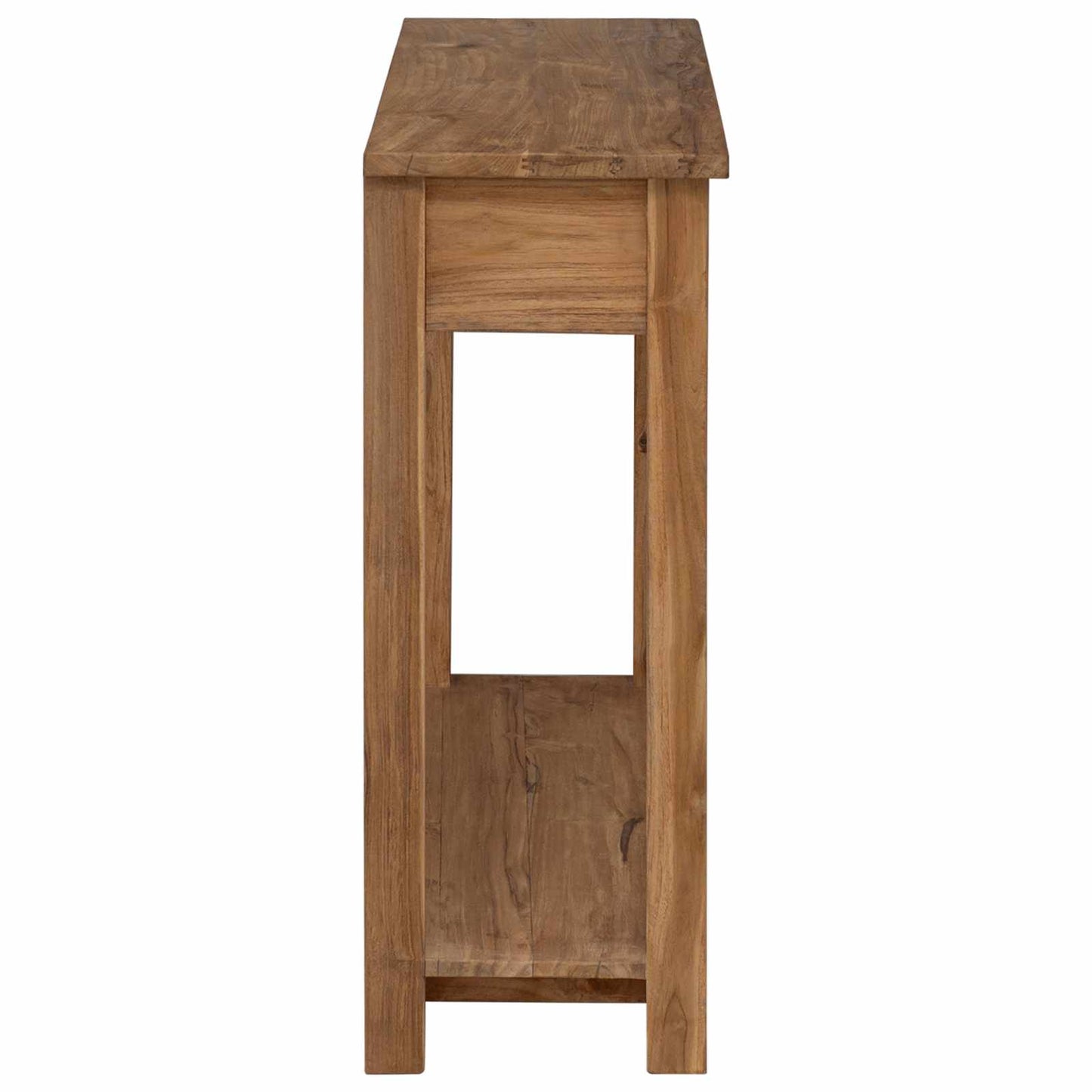 vidaXL Console Table Natural 90 x 30 x 80 cm Solid Teak Wood