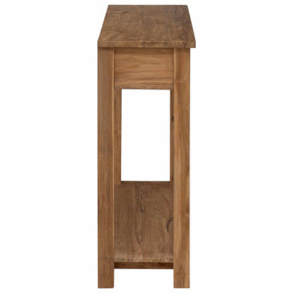 vidaXL Console Table Natural 90 x 30 x 80 cm Solid Teak Wood