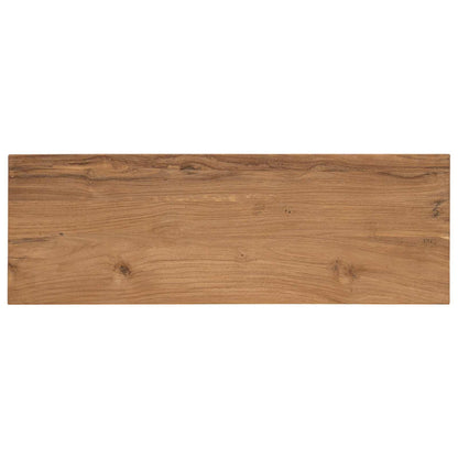 vidaXL Console Table Natural 90 x 30 x 80 cm Solid Teak Wood